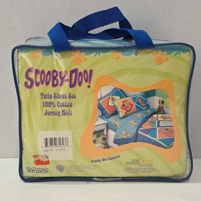 Scooby Doo Twin Sheets 100% Cotton Colorful by Dan River Vtg Cartoon Network NIP - Image 1 of 4