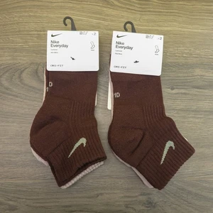 Confezione 2 Calzini Nike Lana Caviglia Taglia Media 6-10 Donna 2 Pack Marrone Terra Platino - Foto 1 di 6