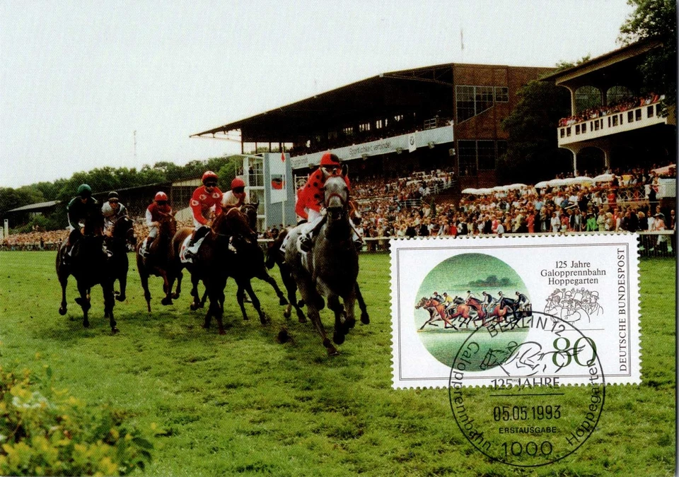 Germany 1993 Hoppegarten Racecourse 125 Yrs FDC Berlin Cancel Scott 1779 - Image 1 of 2