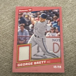 George Brett 2020 Donruss 1986 Retro Relic Red #49/99 Kansas City Royals HOF - Picture 1 of 2