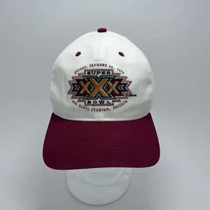 Vintage NFL 1996 Super Bowl 30 XXX SnapBack Hat Cowboys Steelers - Picture 1 of 6