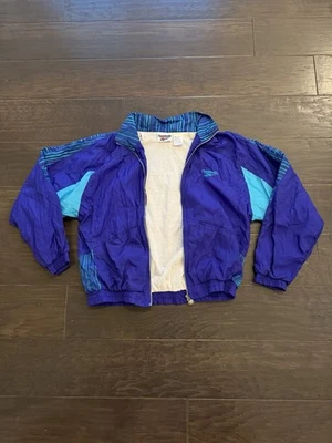 Chaqueta cortavientos vintage años 90 Reebok púrpura talla L Foto 1 de 4