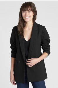 Gap Women's Classic Girlfriend Blazer Jacket True Black Size US 2 New Nwt - Picture 1 of 4