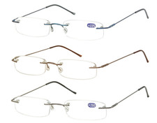 Occhiali senza montatura da vista da lettura in metallo rimless Sunoptic OR17