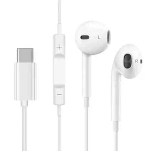 Headphones Earphones USB-C Type C For Apple iPhone 15 Pro Max Plus iPad Pro NEW - Picture 1 of 3