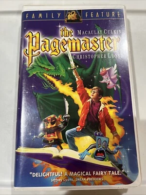 The Pagemaster VHS, 1994- Clamshell- Macaulay Culkin, Christopher Lloyd - Image 1 of 4