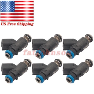 6PCS FUEL INJECTORS For 2006-2010 HYUNDAI KIA 3.3L 3.8L V6 35310-3C000 FJ837 USA Foto 1 de 4