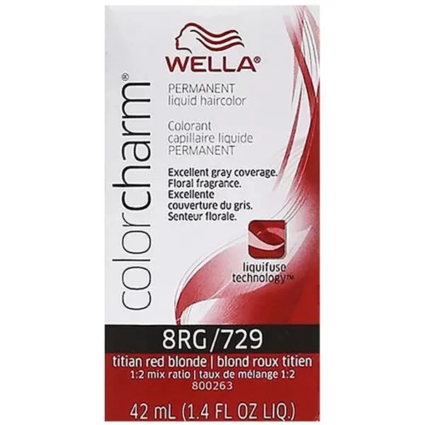 Wella Color Charm Líquido 8RG/729 Titan Rojo Rubio 1.4 OZ  Foto 1 de 1