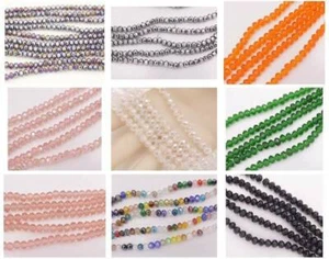 Cuentas sueltas de cristal multicolor rosa facetado de 6 mm 90 piezas/1 hilo - Imagen 1 de 10