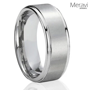 🔥 Titan Silber Ringe Gebürstet Herrenringe Matt Verlobung Herren Eheringe - Bild 1 von 11
