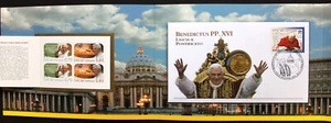 Vatican numis letter with Vatican coin 50 cents and MH Benedict XVI in folder - Picture 1 of 3