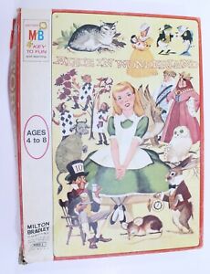 VTG Jigsaw Puzzle Milton Bradley 4483-1 Kids 1973 Storybook Alice In Wonderland 