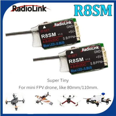 Radiolink R8SM 2.4GHz 8 Channels RC Receiver for T8FB/T8S Transmitter Controller - Image 1 of 4