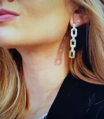 Pendientes de eslabones de cadena Eddie Borgo Supra oro 12k vermeil hechos a mano audaces impresionantes Foto 1 de 4