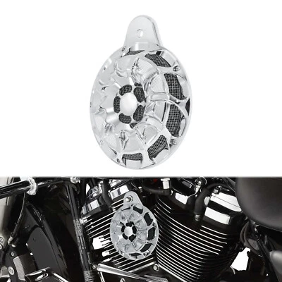 Chrome CNC Spiral Type Horn Speaker Cover Fit For Harley Twin Cam Sportster Dyna - Изображение 1 из 4
