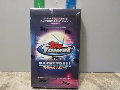 2021-22 TOPPS FINEST BASKETBALL EXCLUSIVE SEALED BOX  (1 CHROME AUTO PER BOX ) - Image 1 of 3