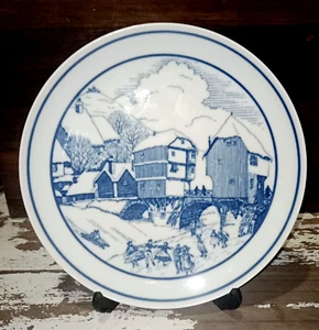 Vintage Collector Plate with STAND Hutschenreuther Kreuznacher Brückenhäuser - Bild 1 von 12