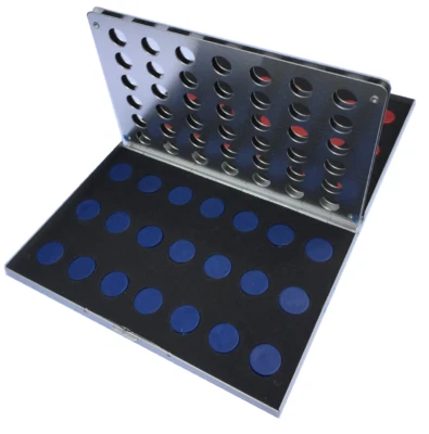 New and Boxed Classic Aluminum Travel Connect Four 4 Board - Image 1 of 3