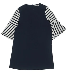 Shein Size 8 Short Sleve Girls Navy Striped Shift Dress - Picture 1 of 2