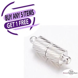 5 cierres magnéticos 15 mm enchapados en plata muy fuertes para hacer joyas (AF14) - Imagen 1 de 4