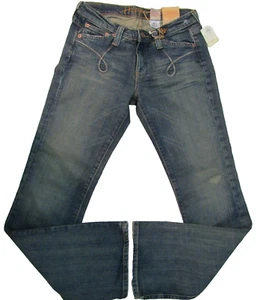 hippie RAMPAGE wide leg low rise blue jeans women junior size 7 NWT - Picture 1 of 12