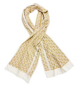 Michael Kors Bufanda Dorado Beige MK Monograma Logo Mujer’s Accesorios - Imagen 1 de 3