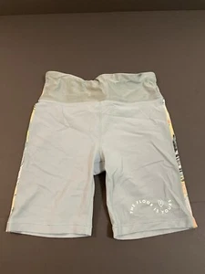 Athleta Girl x Simone Biles Biker Shorts Green Brushstroke Multi Size XXL 16 - Picture 1 of 6