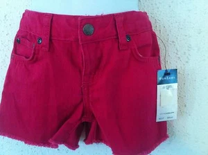 Ralph Lauren Girls Shorts Deep Hot Pink Denim 5 Pockets Frayed Hem Size 14~NWT - Picture 1 of 8