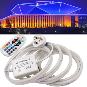 2835 LED Strip RGB Color Change Neon Rope Light Waterproof Outdoor Lighting 220V - Picture 1 of 28