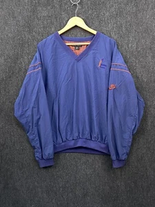 Vintage Nike Golf Mens L Pullover Windbreaker Golden Sands Blue V-Neck Swoosh - Picture 1 of 11