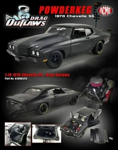 1/18 ACME 1970 Chevrolet Chevelle 454 SS Drag Outlawas Blackout  A1805520 - Picture 1 of 5