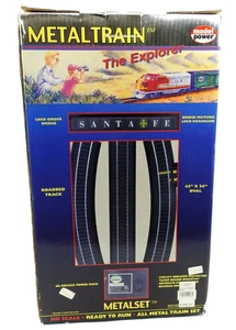 Vintage Metaltrain Explorer No 800 Train Set HO Scale Santa Fae Bridge Box Set - Picture 1 of 23