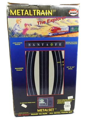 Vintage Metaltrain Explorer No 800 Train Set HO Scale Santa Fae Bridge Box Set - Image 1 of 4
