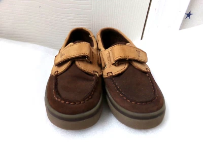 Niños SPERRY TOP-SIDER Beige Marrón Cuero Barco Zapatos de Vestir 9.5W Preppy 9.5 AMPLIOS Foto 1 de 4