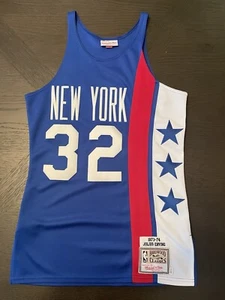 Mitchell & Ness Authentic Julius Erving New York Nets Jersey 1973-74 Adult S - Picture 1 of 2