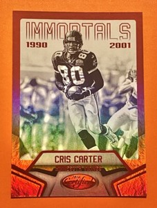 2016 CRIS CARTER 1/99 PANINI CERTIFIED IMMORTALS MIRROR RED PARALLEL #118 RARE