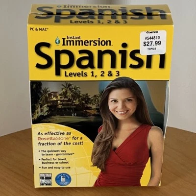 Sistema de aprendizaje de español de inmersión instantánea: niveles 1, 2 y 3. Incluye 9 discos Foto 1 de 4