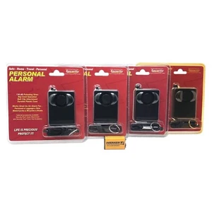 Personal Alarm Security Plus Lot of 4 LOUD 130 dB Rip-Cord Siren 1 FREE Battery - Picture 1 of 17