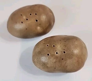Vintage Ceramic Baked Potato Salt And Pepper Shakers   Realistic!  - Picture 1 of 5