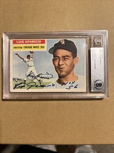 1956 Luis Aparicio Rookie Signed / Auto.  BAS w/ HOF