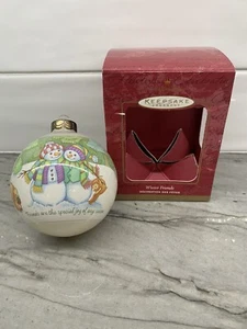 Hallmark Christmas Keepsake Ornament “Winter Friends” 2001 Snowmen - Picture 1 of 1