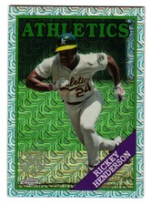 23 Series 1 Silver Pack Chrome Base #T88C-8 Rickey Henderson - Oakland Athletics