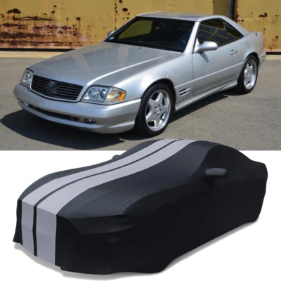 Capa de carro personalizada interna elástica cetim à prova de poeira para Mercedes-Benz SL500 SL600 - Imagem 1 de 4