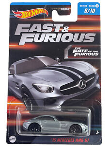 Hot Wheels 2023 HW Fast & Furious Series 3 8/10 Gray '15 Mercedes AMG GT