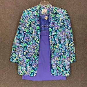 Cappagallo 2 Piece Suit 16 NOS Womens Silk Blazer Skirt Single Button Vtg 90s - Picture 1 of 12