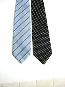 2 X Cravatte Ties Seta Silk Enrico Coveri Marco Valenza Originali - Picture 1 of 8