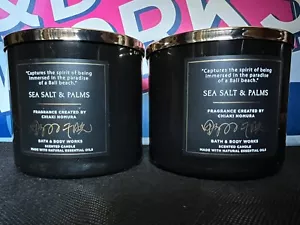 2 Bath & Body Works Sea Salt & Palms 3-wick Candles 14.5 oz each - Picture 1 of 1