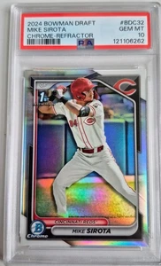2024 Bowman Draft Mike Sirota 1st Bowman Refractor PSA 10 GEM MINT - Dodgers - Picture 1 of 2