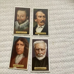 1937 Kensitas Builders of Empire. Four Cards Incl Drake Livingstone VV - Picture 1 of 2