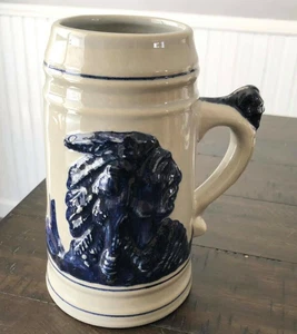 Vintage alter Schlafauge Western Steingut Becher Stein 1979 Nr 57 Limited Edition - Bild 1 von 5